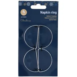 alpina, Serviettenringe, Serviettenringe Silber 4er-Set (4x)