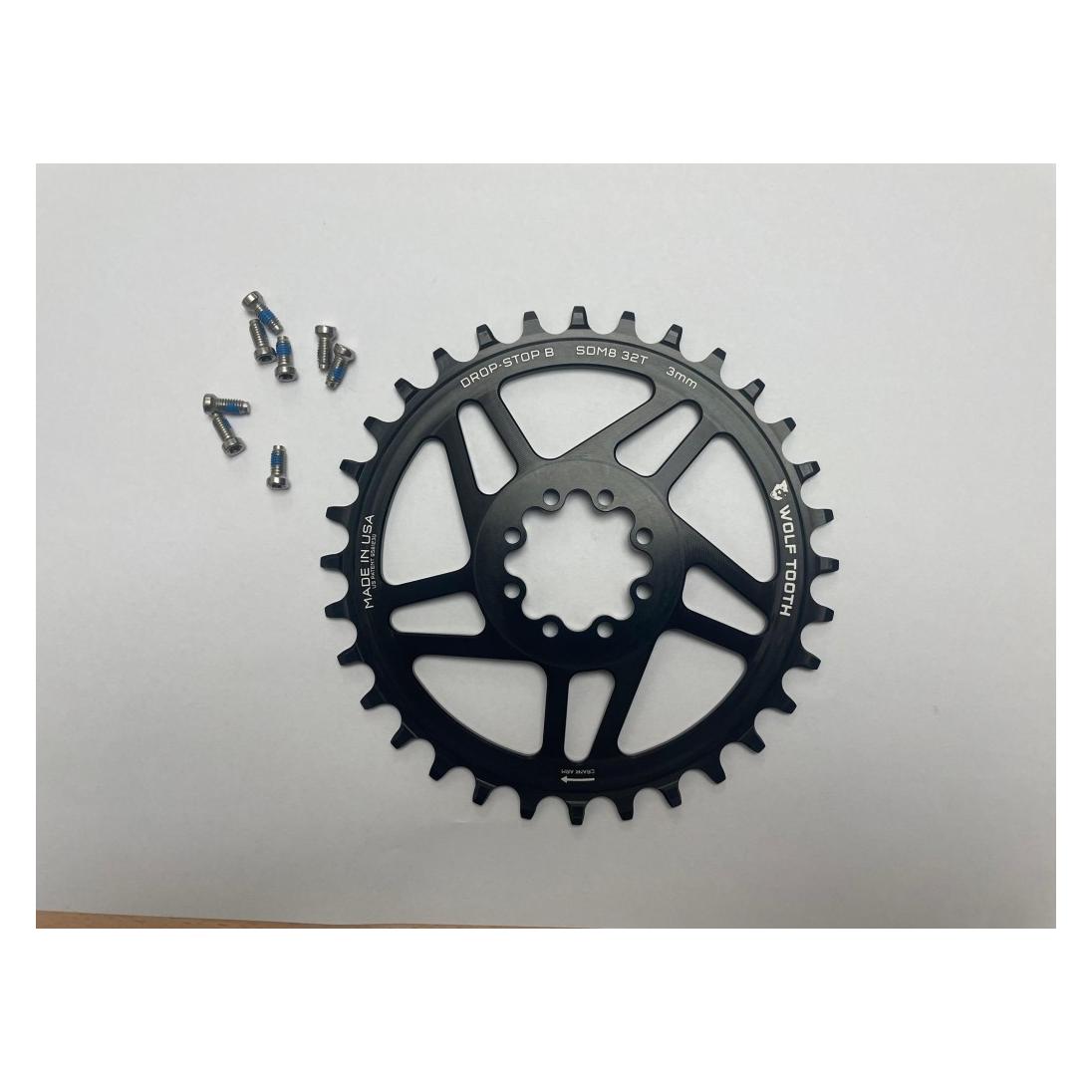 Wolf Tooth Direct Mount Kettenblatt SRAM MTB 8 Bolt Drop-Stop B 28 Zähne (28) (SDM8-R-B-03P-28)