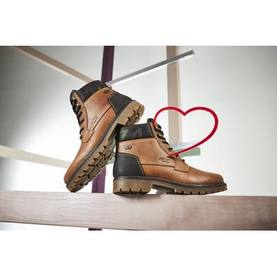 Winterstiefelette RIEKER, Herren, Gr. 40, Schurwolle, braun (cognac), Leder, Lederimitat, Schuhe Winterstiefelette, Winterboots mit TEX - "150 Jahre Rieker" Jubiläumsartikel