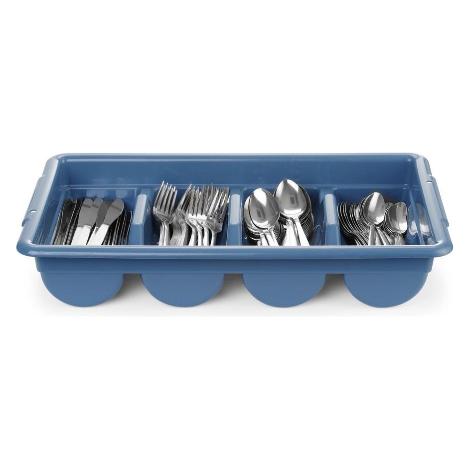 Hendi Besteck-Set mit Tablett,, Blau, 525x300x(H)95mm (Besteck Set) (65324397)