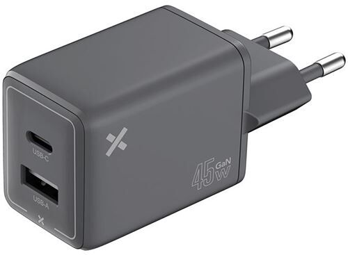 Carregador GaN USB+USB-C WeFix Pro - Cinzento