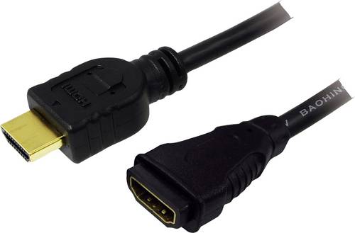 LogiLink HDMI Verlängerungskabel HDMI-A Stecker, HDMI-A Buchse 5.00 m Schwarz CH0058 4K UHD HDMI-Kabel