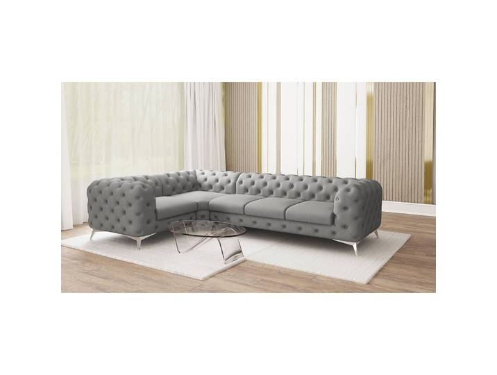 Ecksofa Laviva VI Grau Microfaser Enza 323 x 200cm Ausrichtung links