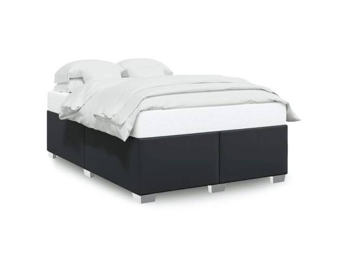 Lit adulte - 140x190 cm lit double Cadre de lit Noir Similicuir CHY63574738