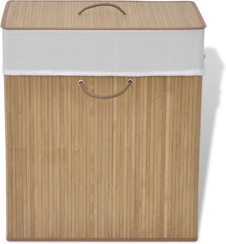 vidaXL Wasmand rechthoekig bamboe natuurlijk
