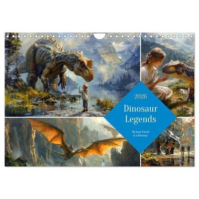Dinosaur Legends (Wall Calendar 2026 DIN A4 landscape), CALVENDO 12 Month Wall Calendar