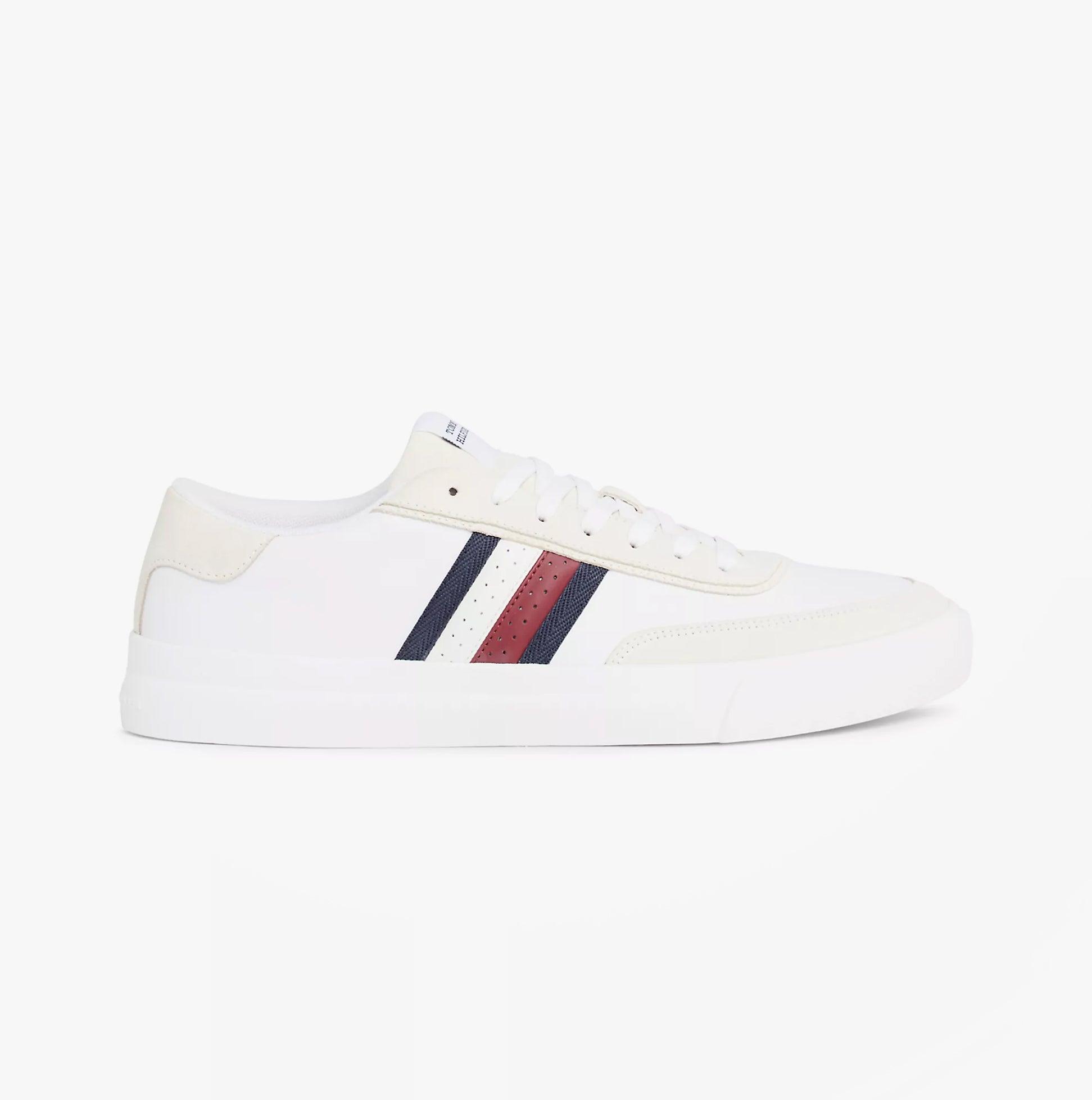 Tommy Hilfiger Cupset Rwb Leder Herrenschuhe Weiß