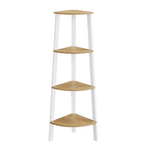 VASAGLE hoekplank met 4 verstelbare planken, vrijstaand, Hoogte: 124,5 cm