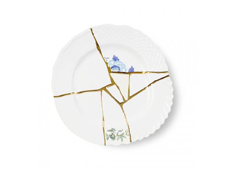 SELETTI set de 6 assiettes de diner KINTSUGI 09613