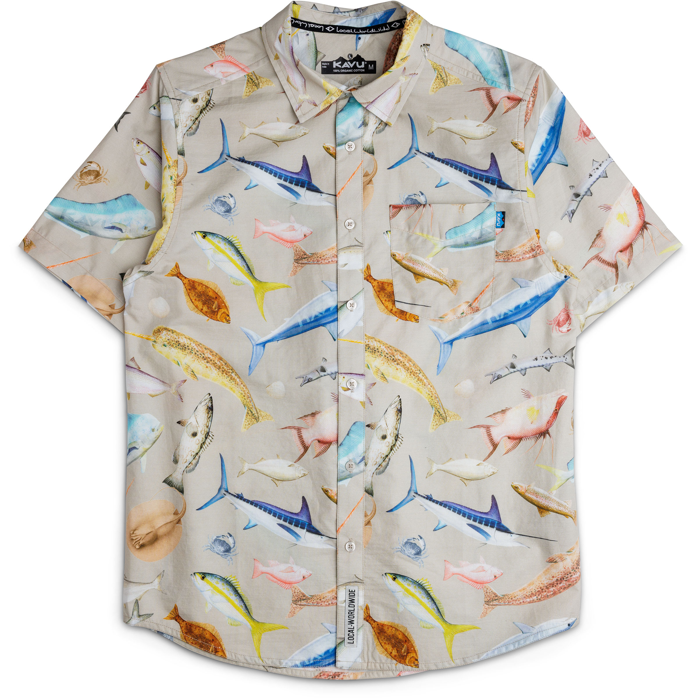 Kavu Festaruski Herren Hemden beige Größe L Lifestyle Widerstandsfähig