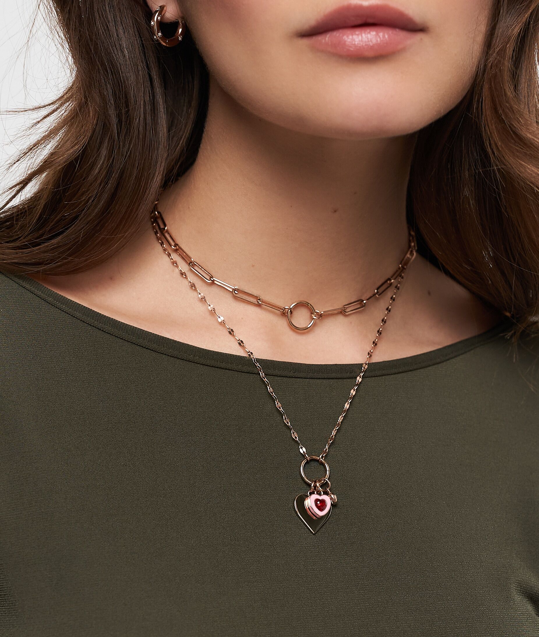 Tamaris "Schmuck Geschenk Edelstahl Charm Halskette The Lip Chain"