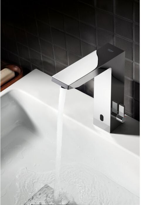 Grohe Eurocube E Infrarot-Waschtisch-Armatur 36441000 chrom, mit Mischung, Temperaturbegrenzer, 6 V