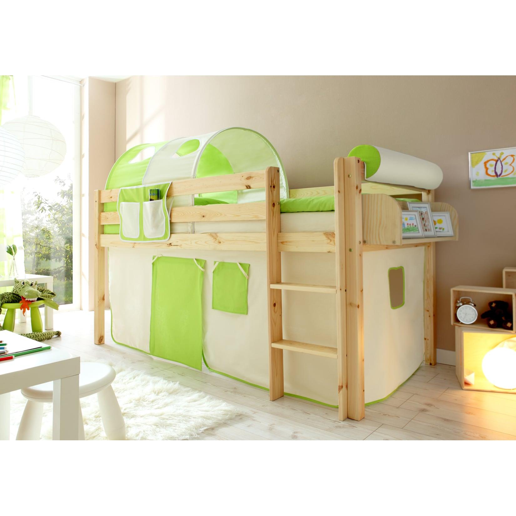 TiCAA Hochbett "Malte" Kiefer Natur Classic