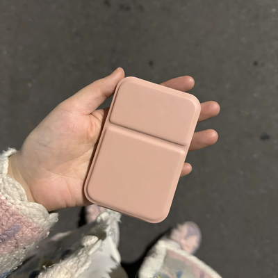 Fusion Finds Portable Makeup Mirror Folding Travel Vanity Mirror Compact Handheld Mirror For Home Dorm & Travel skin Pink