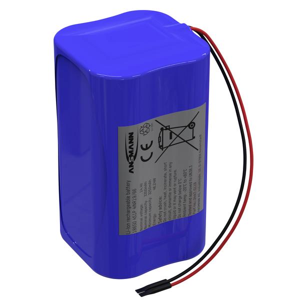 Ansmann 4S1P Akkupack 4x 18650 Kabel Li-Ion 14.4 V 3350 mAh (1 Stk., 18650, 3350 mAh) (2447-0119)