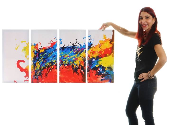 Ölgemälde Wave, 100% handgemaltes Wandbild Gemälde XL, 120x60cm Standard