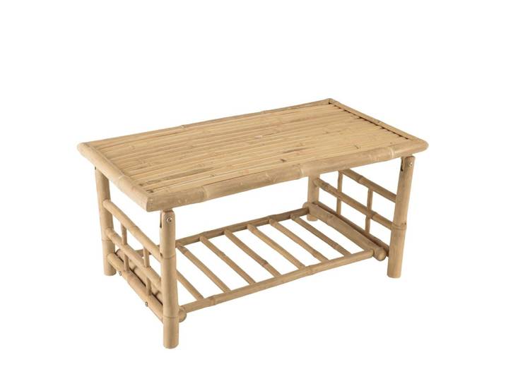 Table basse rectangulaire en bambou 90x49cm