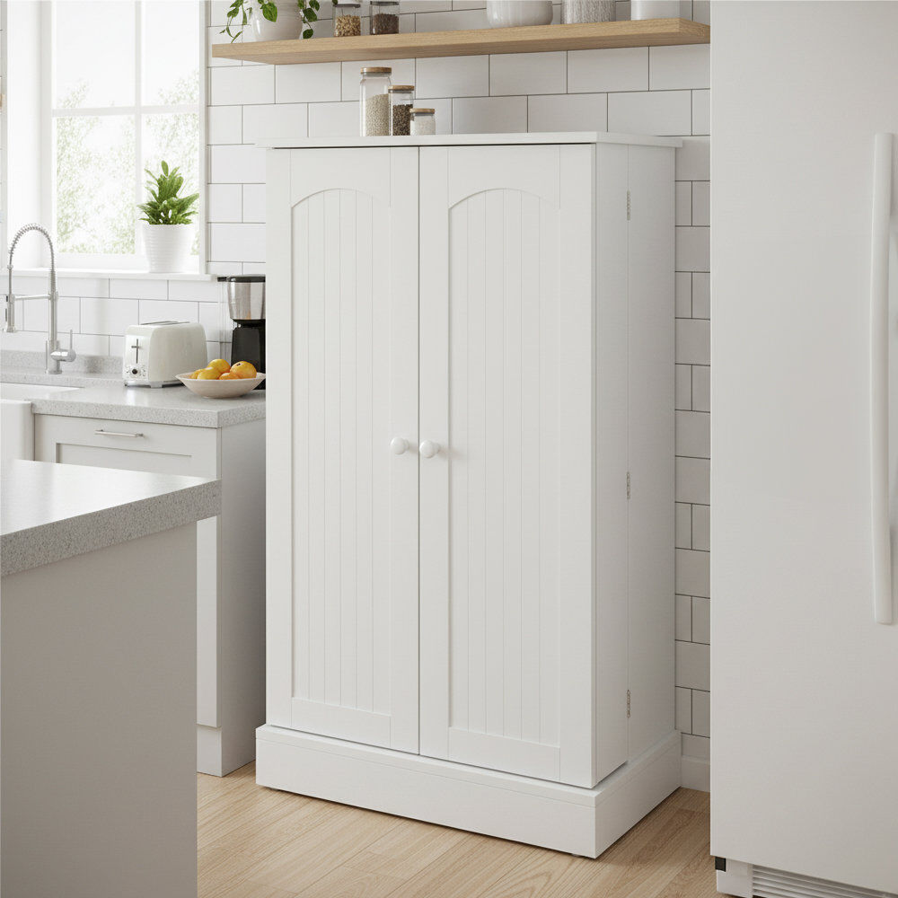 17 Stories 60 cm W Sideboard White 105cm H X 60cm W X 30cm D