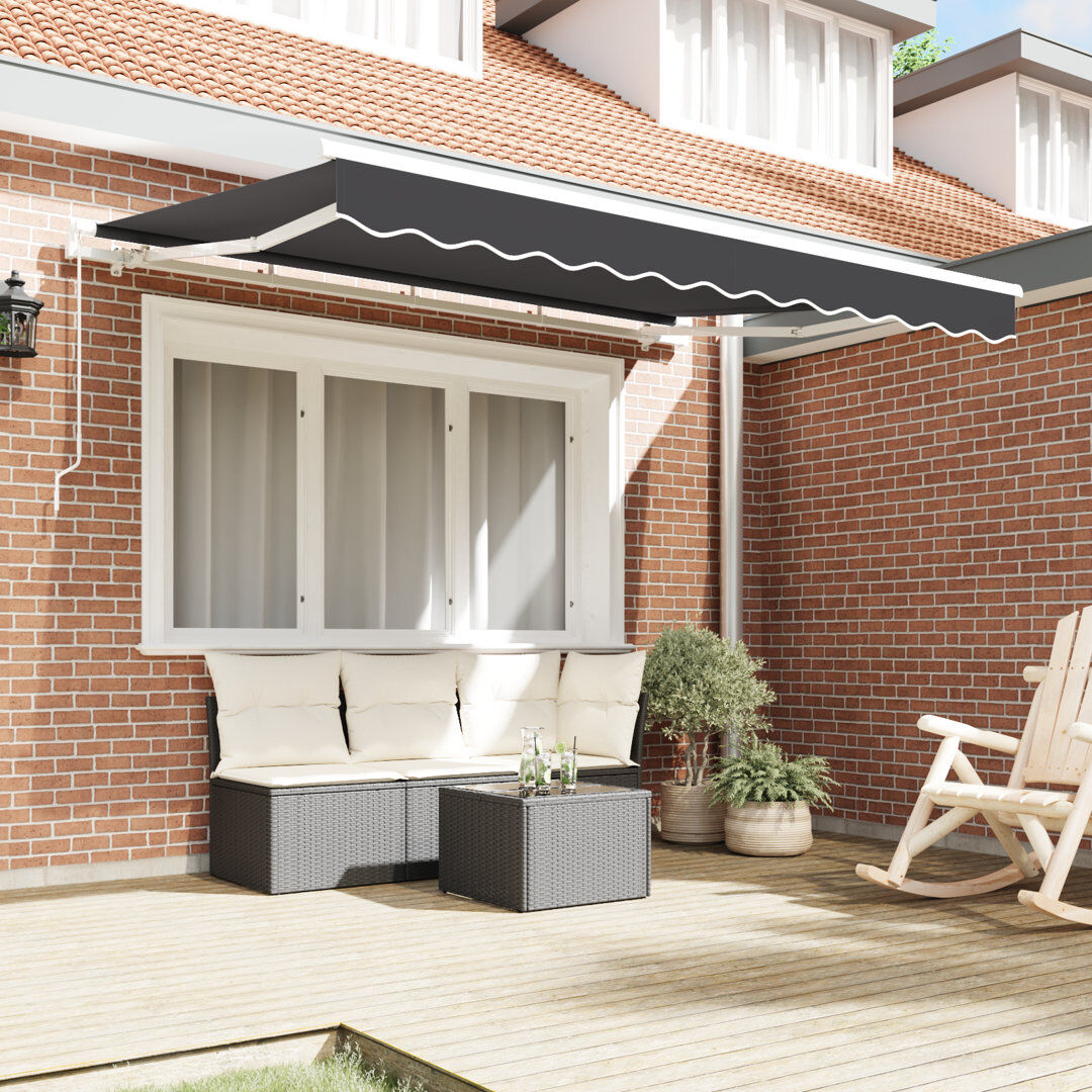 17 Stories Modern Awning Replacement Fabric Anthracite 236 cm W x 194.5 cm D