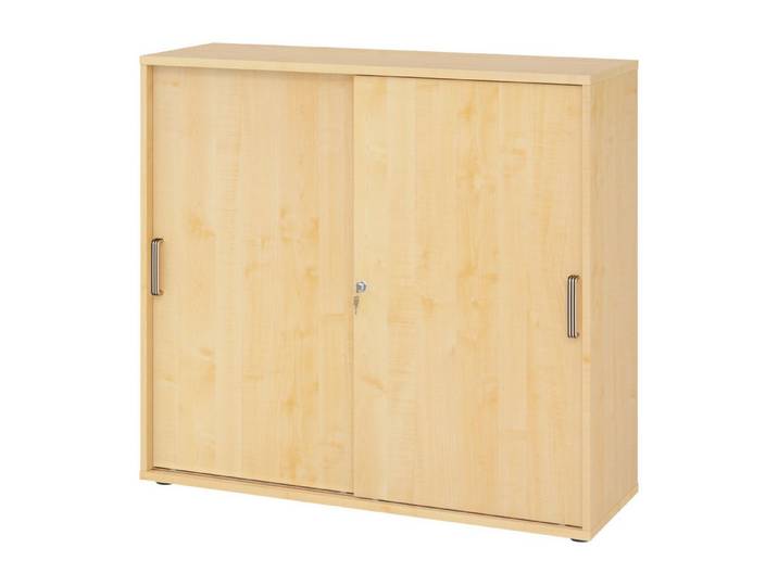 bümö Aktenschrank office Schiebetürenschrank Dekor: Ahorn - Griffe: Streifengriff (Kunststoff)
