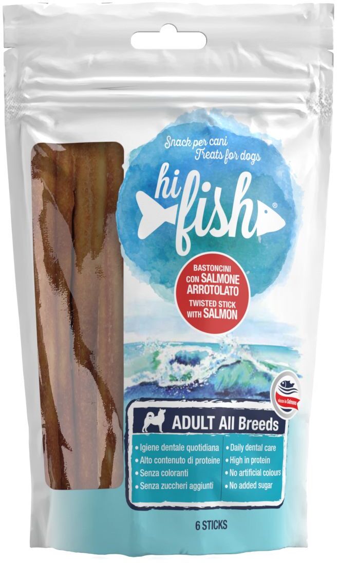 Hi Fish Snack Dog Bastoncini con Salmone 70G