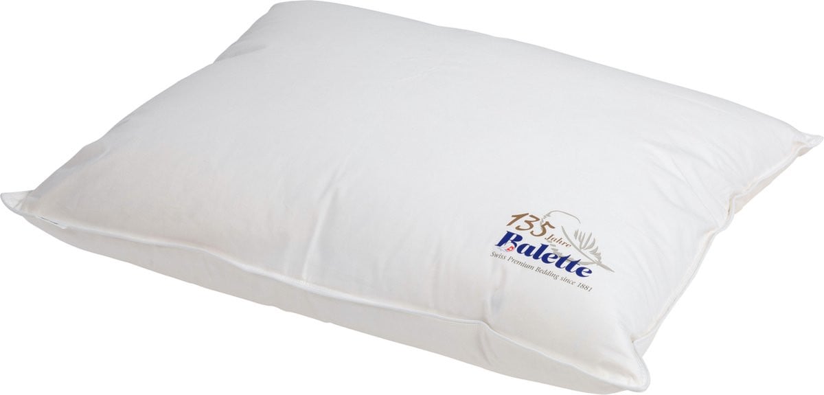 Balette Donzen Hoofdkussen met Natuurlijk Dons en Percale Katoen, 40 x 80 cm