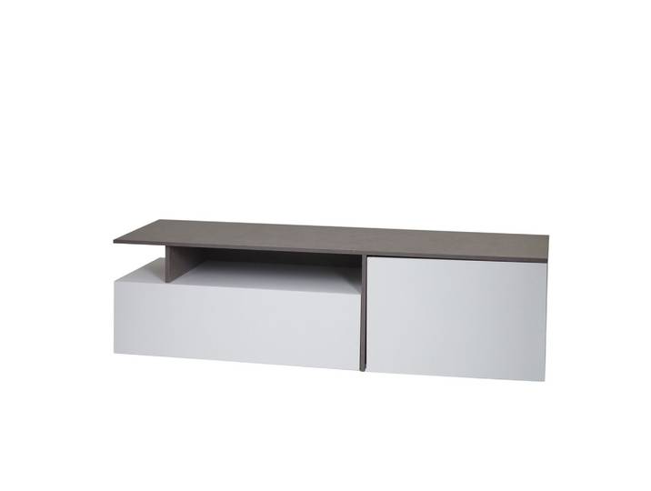 TV-RACK Beton Dekor, weiß