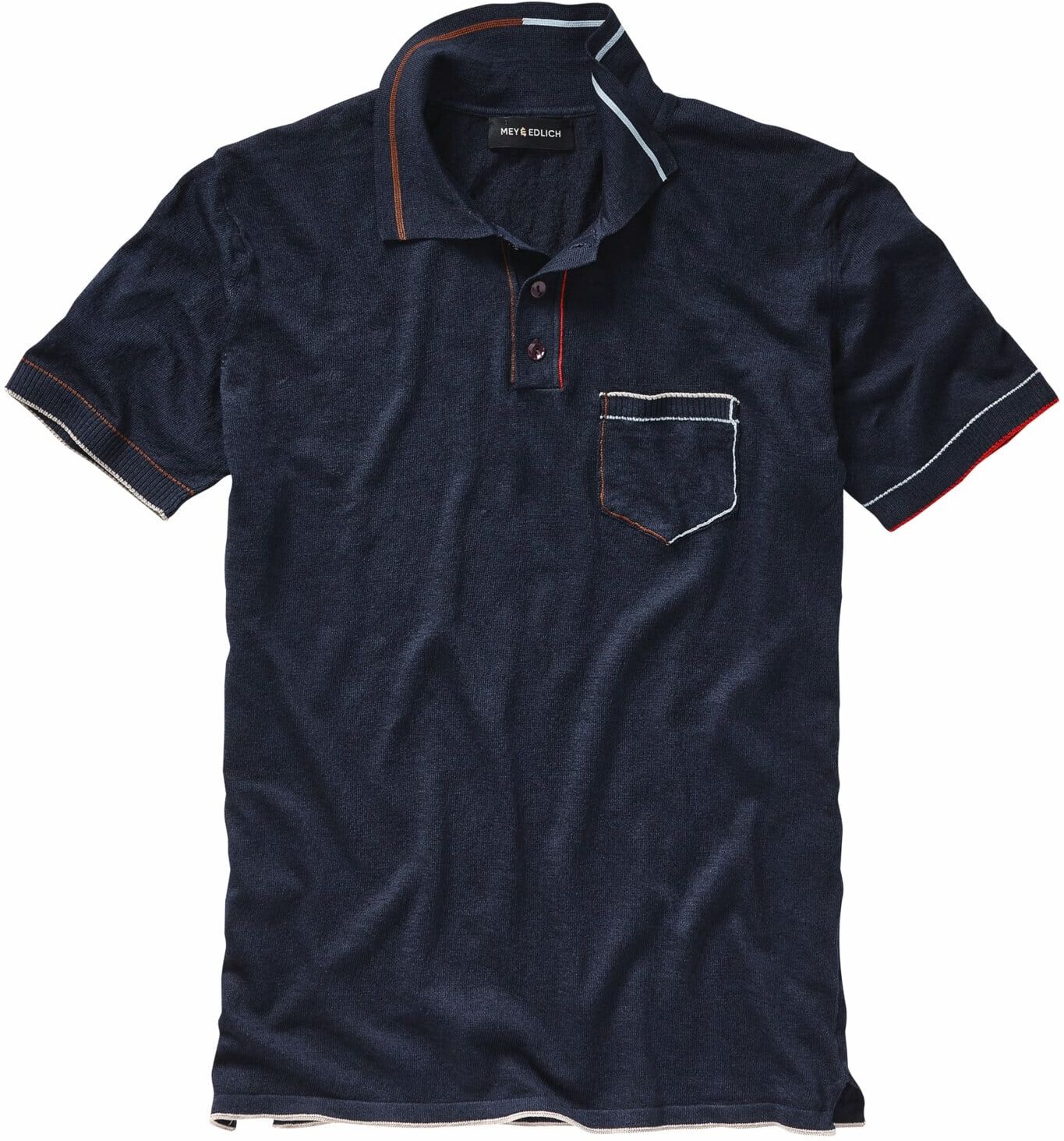 Mey & Edlich Feinsinniges Polo Blau XXL