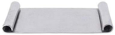 BIDKhome "Aluminium Scroll Tray Raw Nickel L 24.8"" & W 15"""
