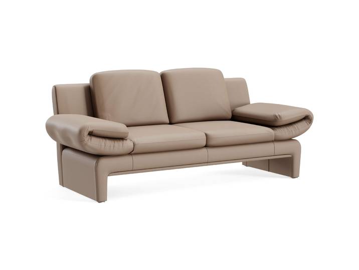 Stilvolles Sofa Astra Leder stein B 271 cm T 156 cm - Farbe: Montana - stein 17 - Möbel Konfigurator: Traummöbel individuell zusammenstellen - Sofa