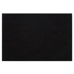 Türvorleger 100% Kokosmatte 60x40 - 100x80 cm rutschfest Fußabtreter Schmutzfangmatte Latex SCHWARZ : 80 x 100 cm