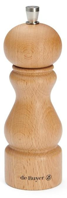 Dripio Handmatige Pepermolen van Beukenhout, Natuurkleur, Hoogte: 14 cm