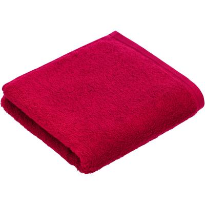 Handtuch VOSSEN "Vegan Life", kirschrot, B:50cm L:100cm, Webfrottier, Obermaterial: 100% Baumwolle, Handtücher, 100% vegan