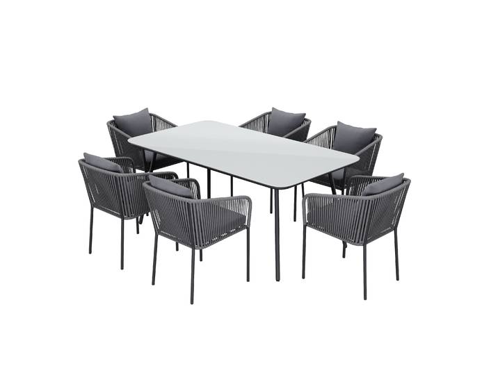 Gartenmöbel Set MARCELLO 7-teilig anthrazit