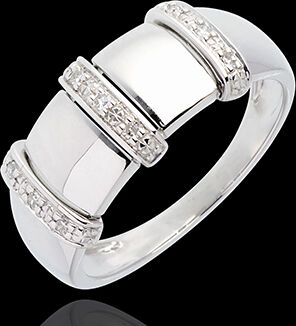 Edenly Ring Triade in Weissgold - 9 Diamanten