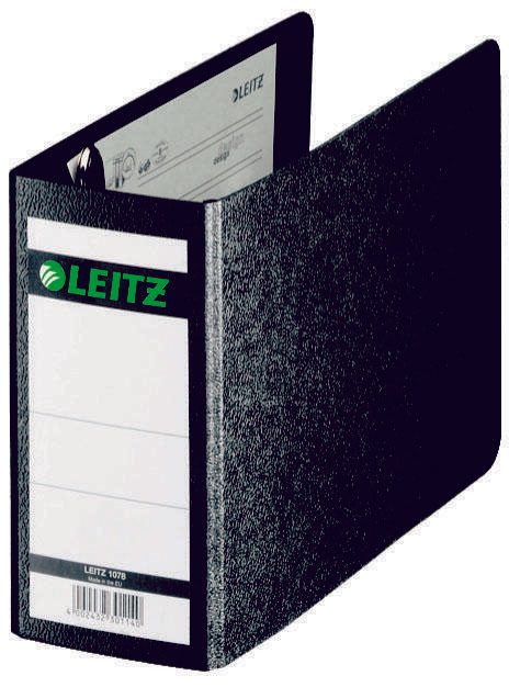 LEITZ Ordner Rückenbreite 7.8 cm DIN A6 quer Karton schwarz marmoriert 10780000