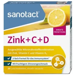 SANOTACT Zink+C+D Lutschtabletten 20 St