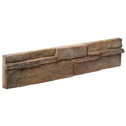 Stones Bedrock Wandfliese brown 11,7x55 cm Relief BEDROCKBR