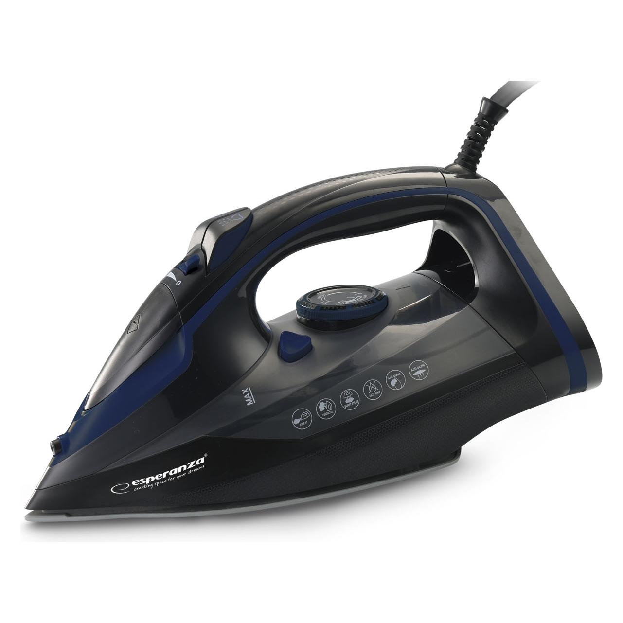 Esperanza Dampfbügeleisen aus Rayon mit Keramiksohle, 2600 W (2600 W) (EHI012)