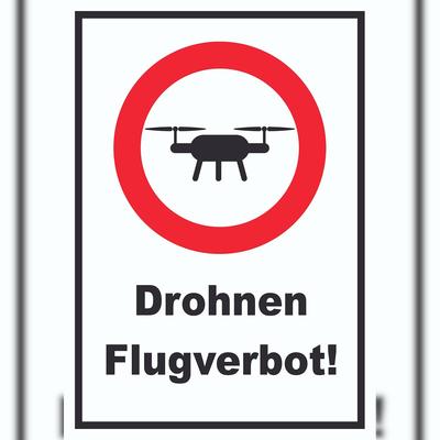 HB-Druck Drohnen Flugverbot Schild A6 (105x148mm)