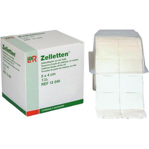Lohmann&Rauscher Zellstofftupfer Zelletten, unsteril, 5 x 4cm, auf Rolle, inkl. Klarsichtspender, 300 Stück