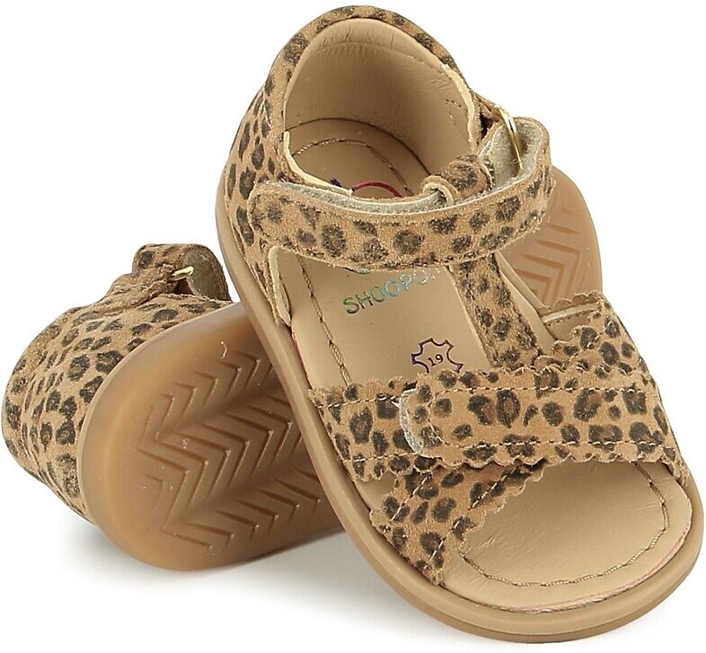 SHOO POM Sandales en cuir TITY CROSS EASY à scratchs