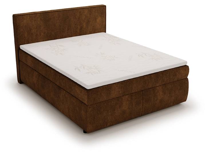 Boxspringbett SONIA braun 180x200cm halbfest