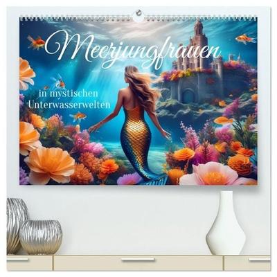 Meerjungfrauen in mystischen Unterwasserwelten (hochwertiger Premium Wandkalender 2027 DIN A2 quer), Kunstdruck in Hochglanz