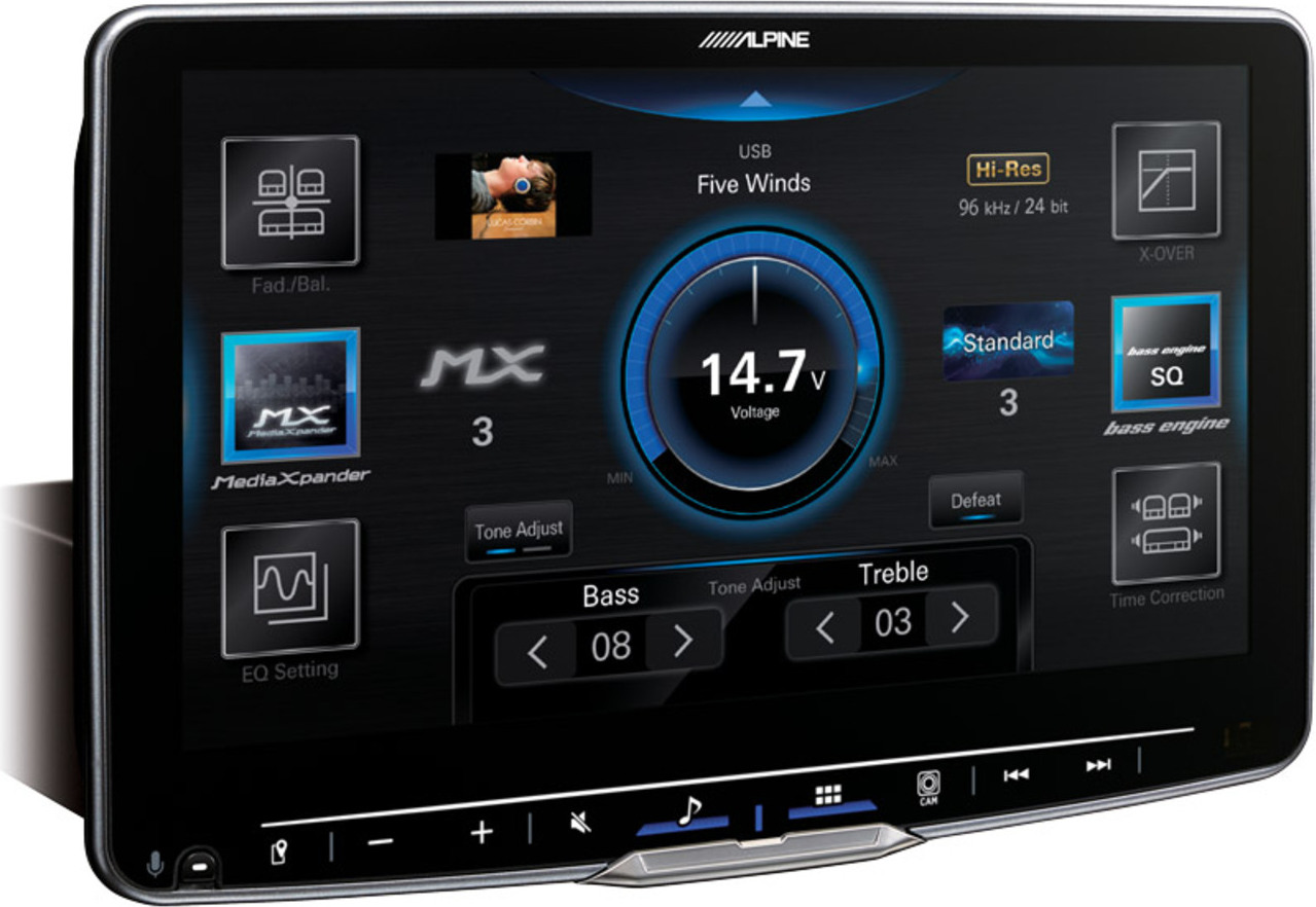 Alpine INE-F904DU8S | Autoradio mit schwenkbarem 9-Zoll Touchscreen, DAB+, 1-DIN-Einbaugehäuse, Apple CarPlay Wireless und Android Auto Unterstützung für Fiat Ducato 8