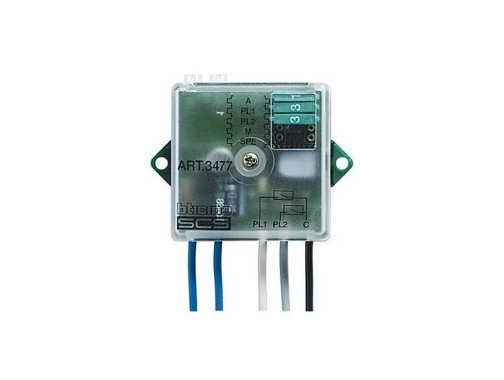 BTicino 3477 MyHome_Up Interface de Contact\, 2 Contacts Module\, Basic
