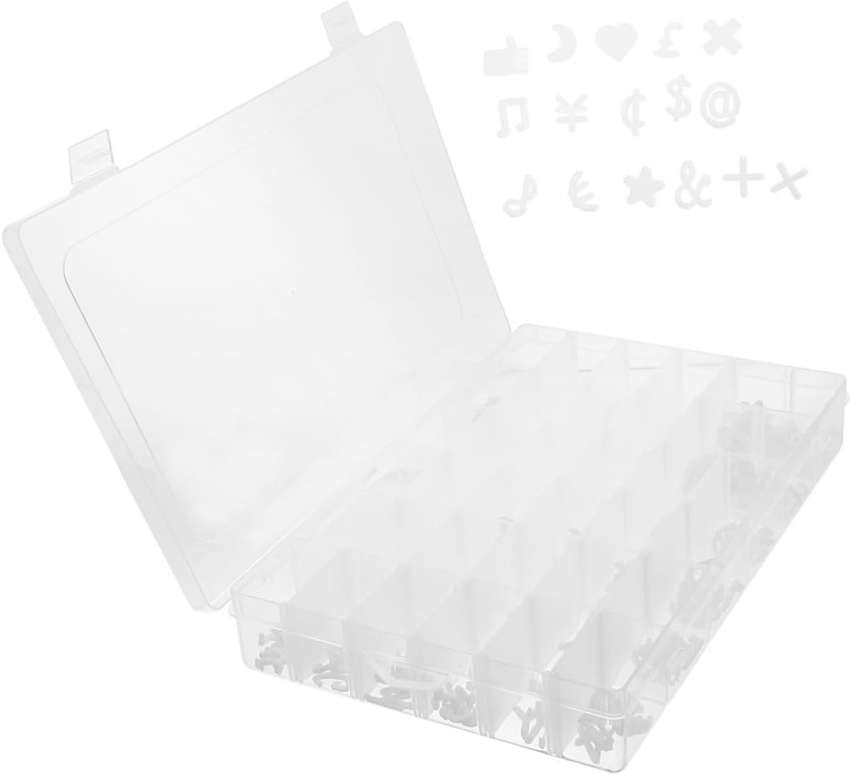 Set van 2 sets alfabet letters en plastic cijfers in diverse kleuren met zelfklevende achterzijde