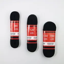ASERVE Schnürsenkel Schwarz in 90 cm