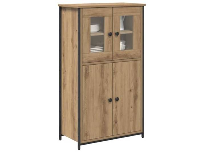vidaXL Highboard Artisan-Eiche 62 x 32 x 106,5 cm Holzwerkstoff Bietet großzügig Platz für all deine Sachen, Schlichte, elegante und funktionale Stilrichtung, Holzwerkstoff und Metallteile