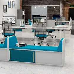 Büro Sitzbank mit Stauraum beidseitig und Rückenlehnen